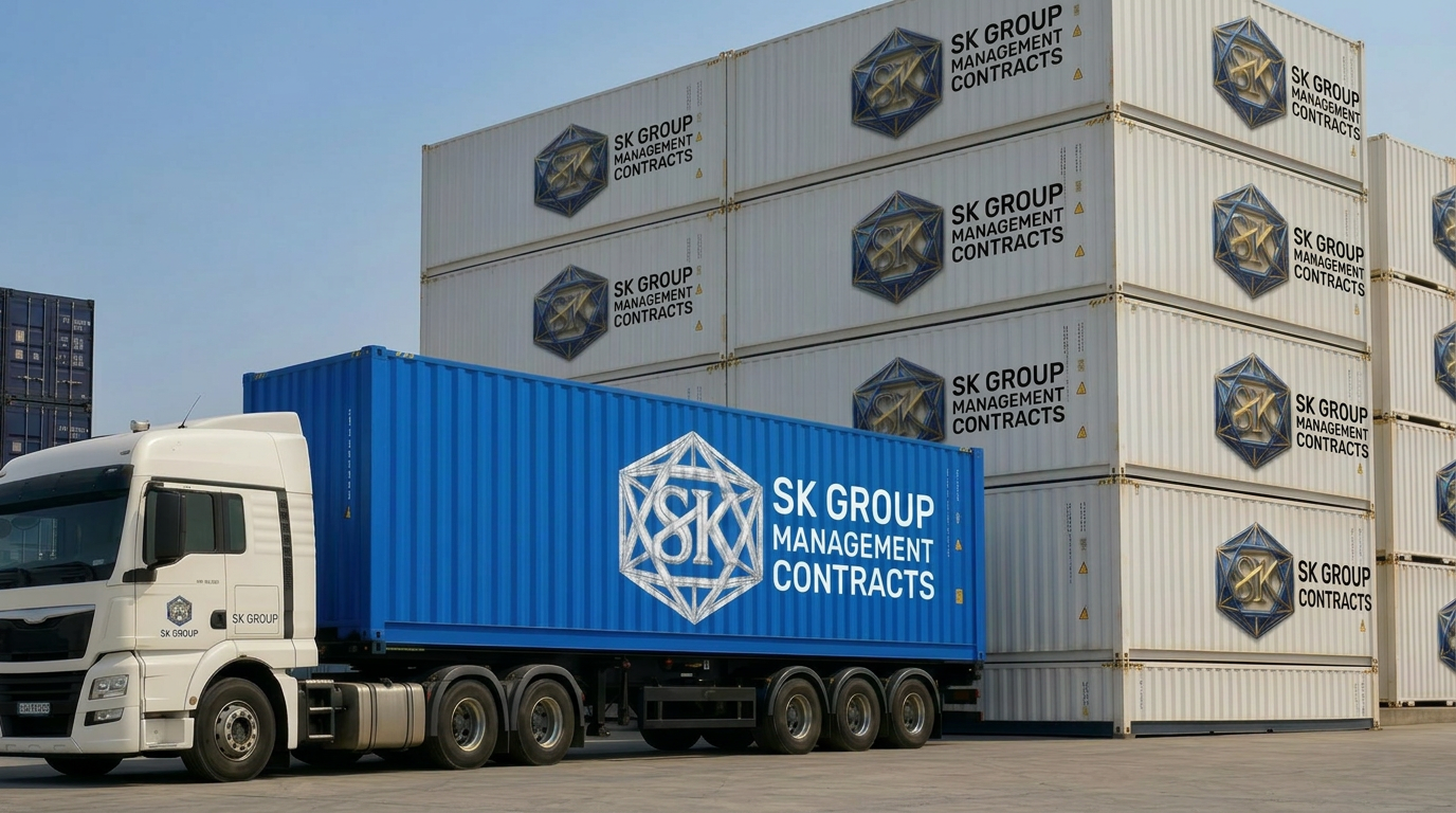 Blue SK Group Management Contracts shipping container